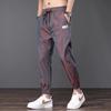 Men's Quick-Dry Ice Silk Cargo Pants - Lightweight, Loose-Fit, Cuffed for Summer