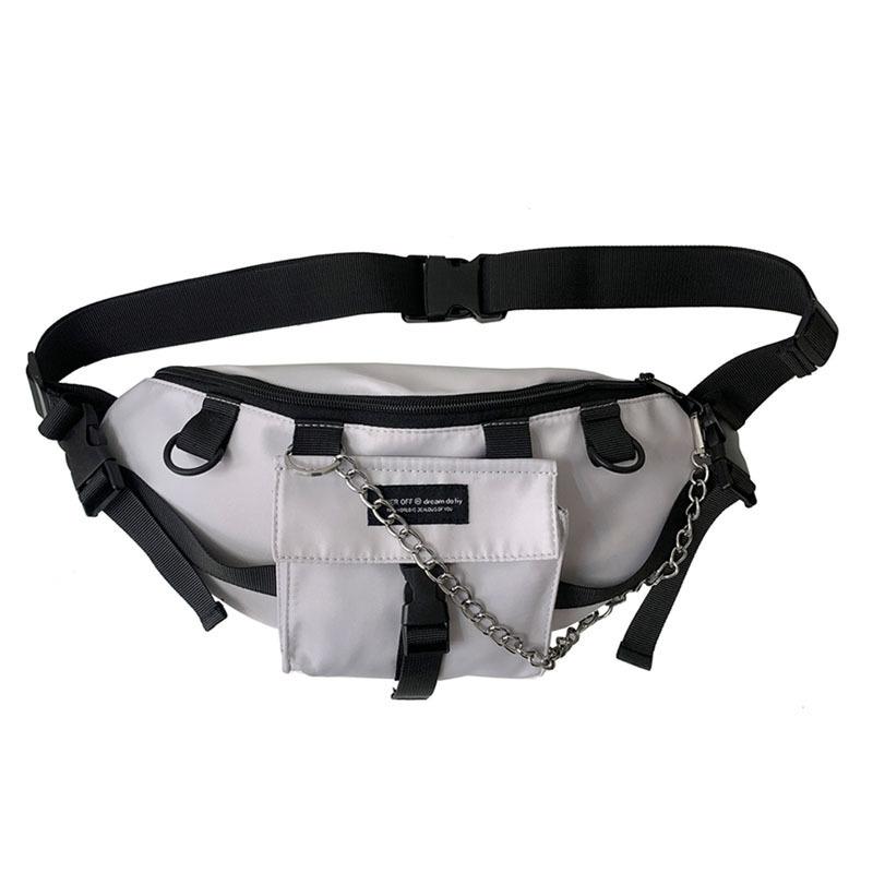 Large Capacity Multifunction Punk Hip Hop Fanny Pack Men Women Techwear Style Outdoor Casual Motorcycle Shoulder Chest Bag