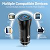 QC3.0 45W Car Charger USB Type C Dual Port Fast Charging Car Power Adapter Universal Phone For Samsung For iPhone Series ect.