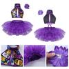 Kids Girls Sequined Rainbow Ballet Dance Tutu Dress Latin Jazz Performance Dancewear Costumes