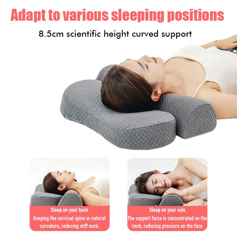 Orthopedic Neck Pillow Memory Foam Cervical Support Soft Breathable Washable Ideal for Every Sleeper HealthCare