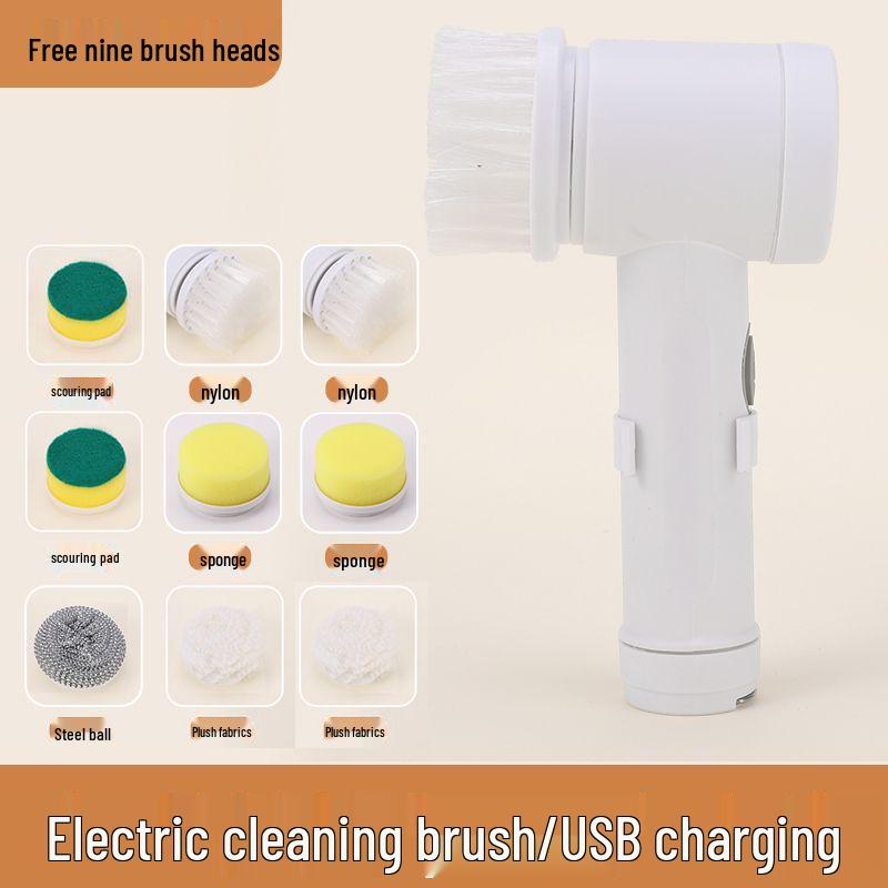 Electric Multi-Functional Handheld Cleaning Brush for Kitchen, Bathroom, Toilet, and Tiles