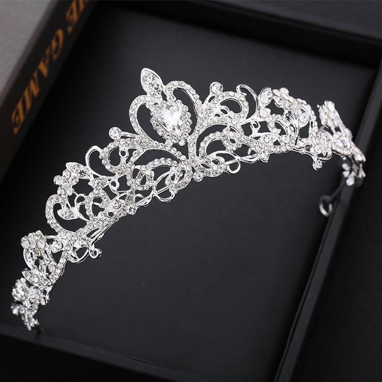 Bridal Crown Korean Style Hairband Large Crown Tiara Wedding Style Queen Princess Crown Wedding Accessories