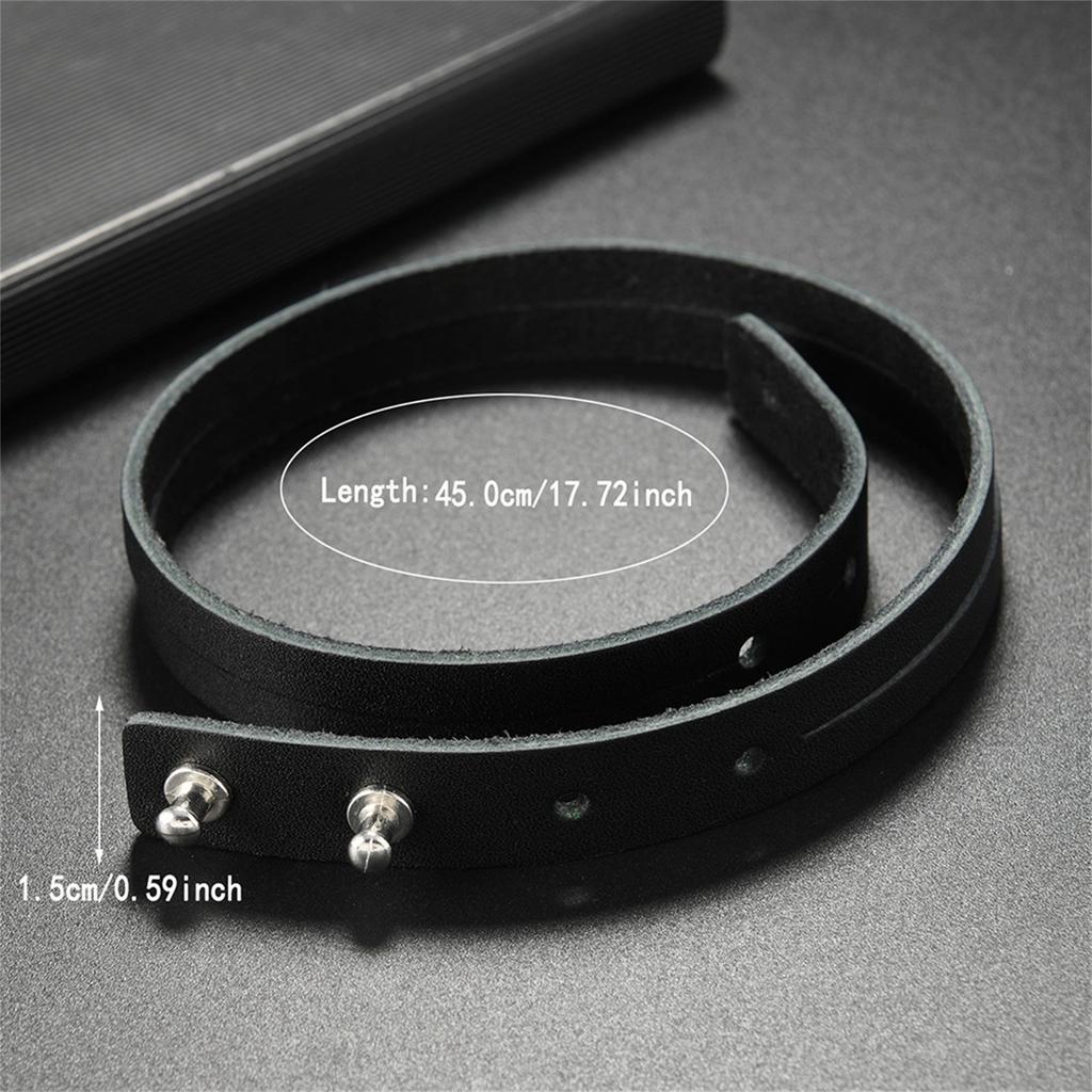 Adjustable Vintage Leather Leather Bracelet for Men and Women With Alloy Clasp Length Portable Jewelry
