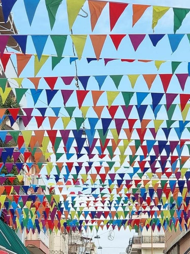 Colorful Pennants Banner Flag Bulk Multicolor Banners Carnival Decorations Grand Opening Decorations Triangle Flag for Party