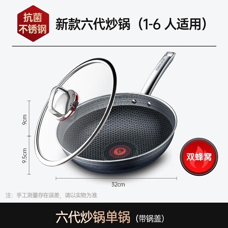 Kangbach 6th Gen Double Honeycomb Stainless Steel Wok