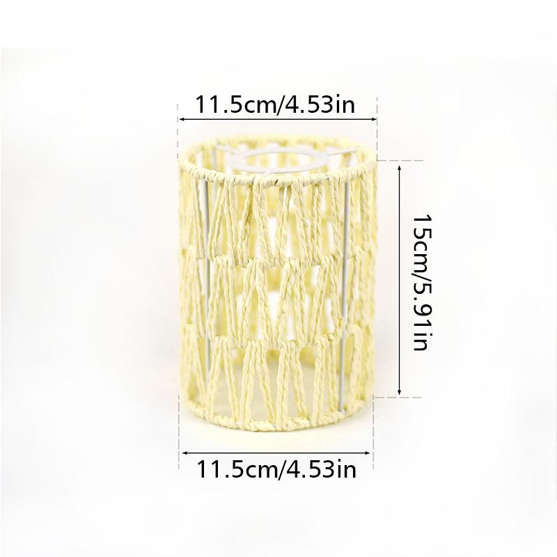1PC Chic Wicker Homestay Papier Seil Lampenschirm Küche Kleine Rattan Lampenschirme Boho Land Pendelleuchte Abdeckung Retro Restaurant