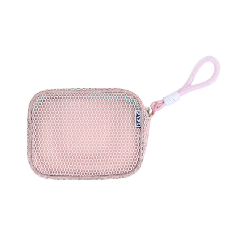 Dopamine Mesh Makeup Bag Women'S Large Capacity Portable Toiletry Bag Cosmetics Storage Bag Multifunctional Tote Bag