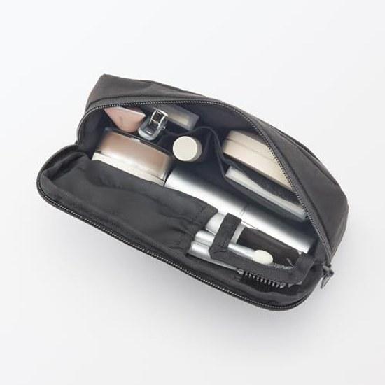Muji Wrinkle Nylon Large Opening Pouch L