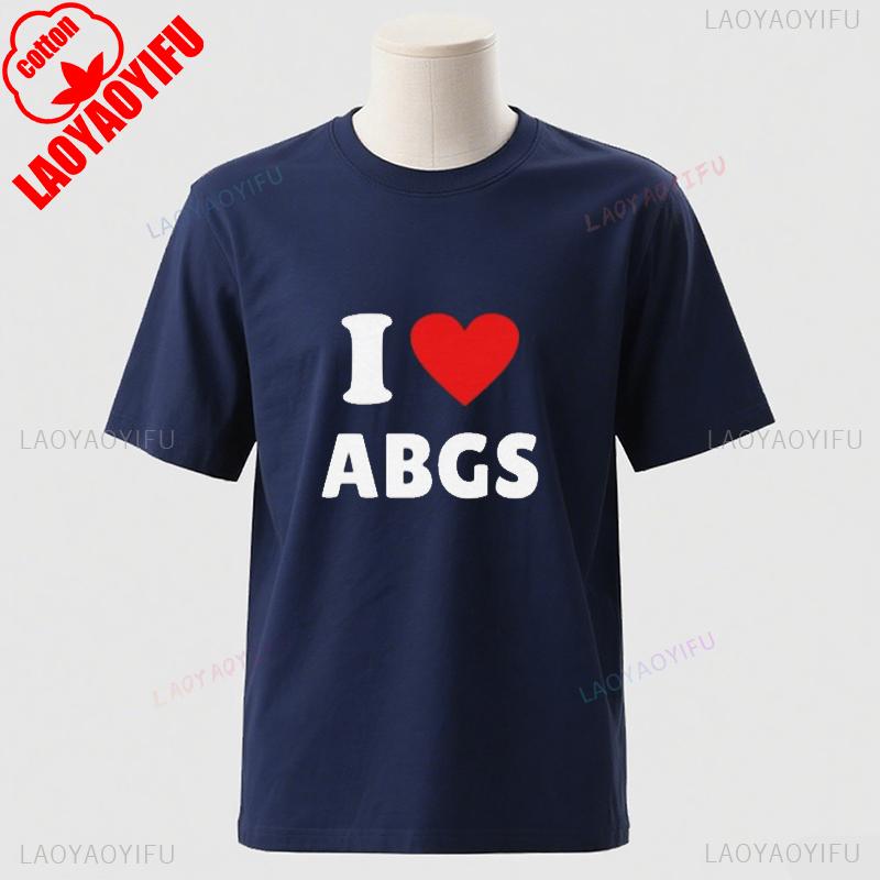 Funny Meme TShirt I Love Heart ABGs Funny Oddly Specific Joke Tee Trendy Gift Viral Prank Tiktok Twitter TShirt Cotton Tee Tops