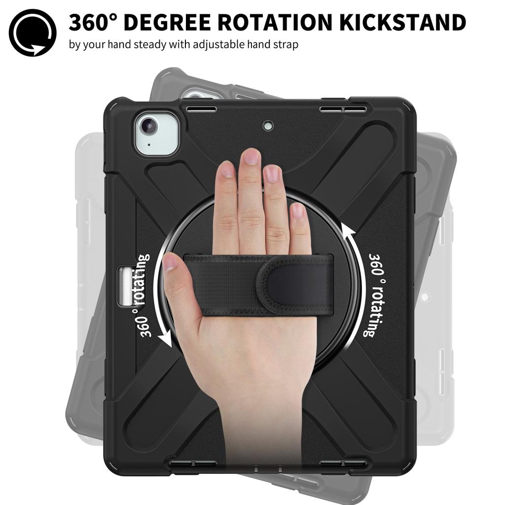 For iPad Air 13 (2025)/(2024)/Pro 12.9 (2022)/(2021)/(2020)/(2018) Case PC+Silicone Tablet Cover Adsorption Pen Slot