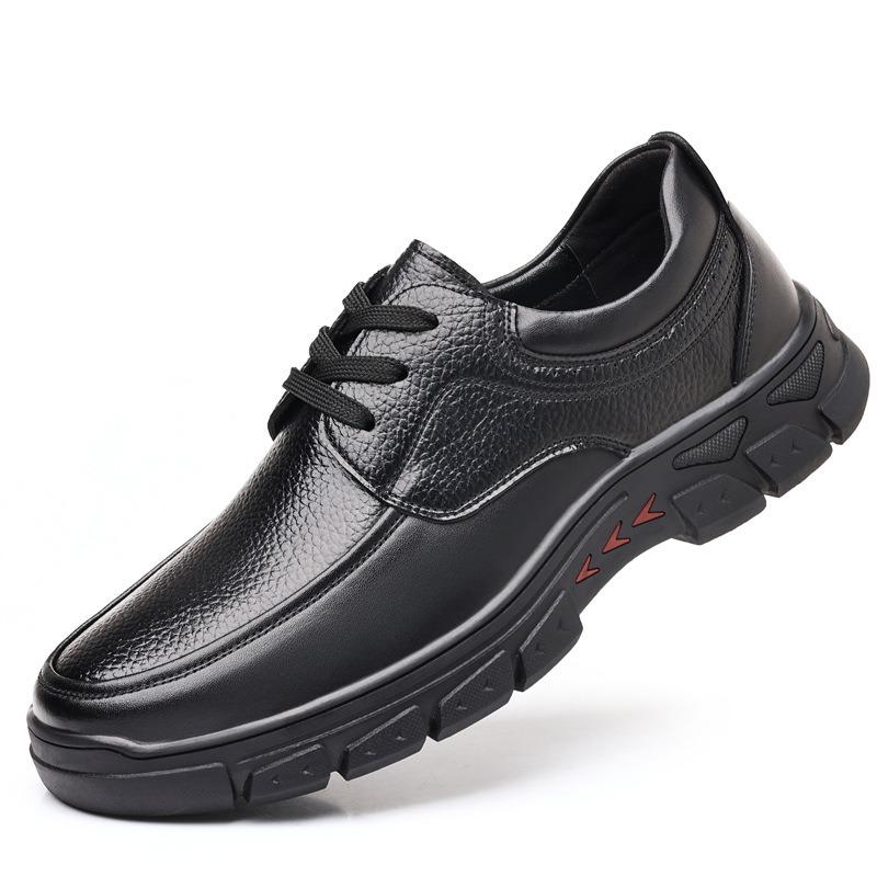 Business Leather Shoes Men's Spring New One-pedal Casual Men's Shoes Lightweight Middle-aged Dad Shoes