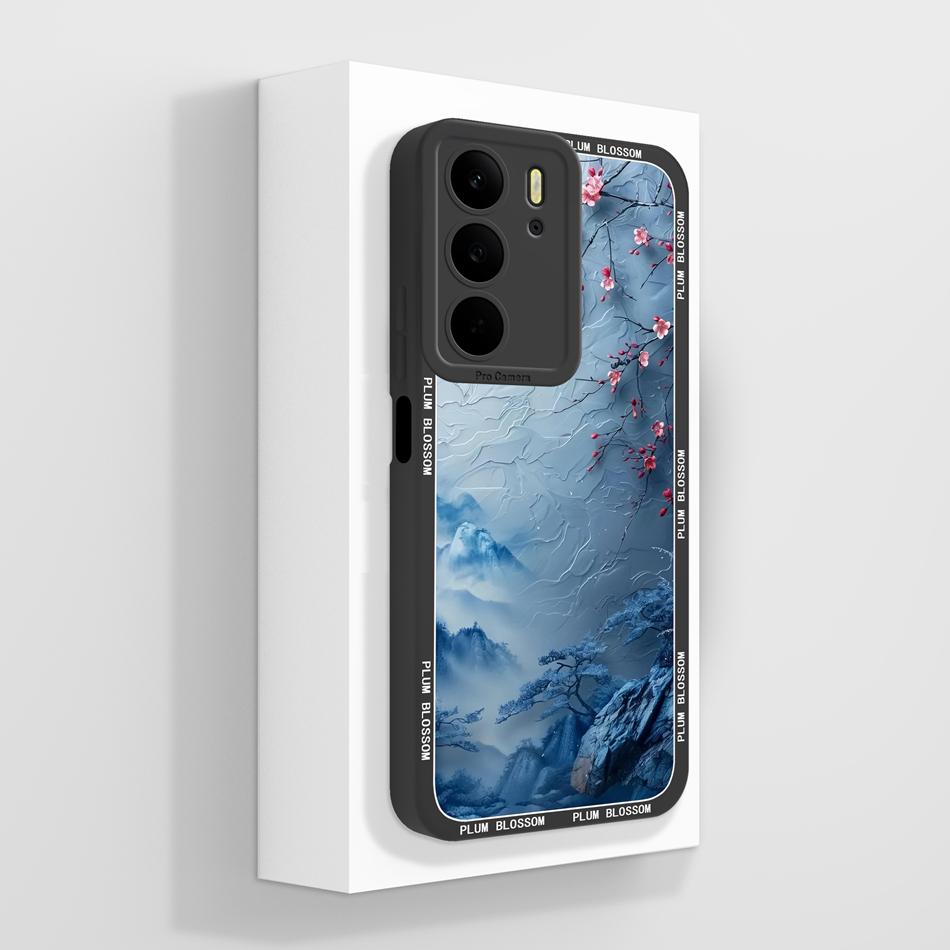 For Realme C75 C75X C73 C71 Case Painted Flowers Soft Liquid Silicone Back Cover For Realme C 75 Full Protection Phone Bumper