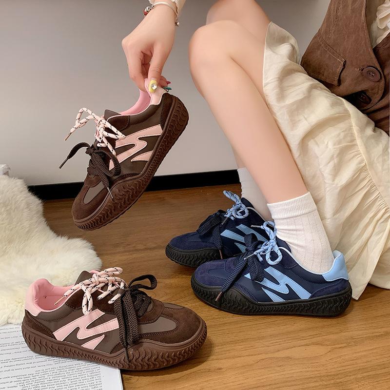 European Station German Training Shoes Women's Platform 2025 Autumn New Retro Explosive Lightweight Soft Sole Casual Sports Forrest Gump Shoes