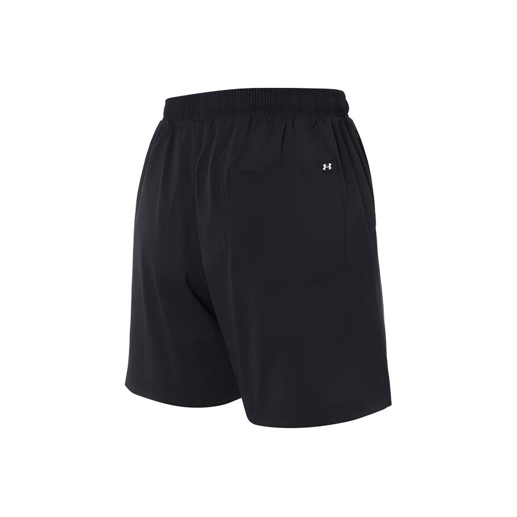 Under Armour Solid Color Drawstring Elastic Breathable Casual Shorts Men Shorts Black 1383352-001