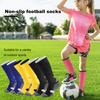 1 Paar Fußballsocken mit Handtuchunterseite, rutschfest, feuchtigkeitsableitend, dehnbar, für Kinder, Jungen und Mädchen, Sport, Laufen, Fußball, Kompressionskissen, lange Schlauchstrümpfe
