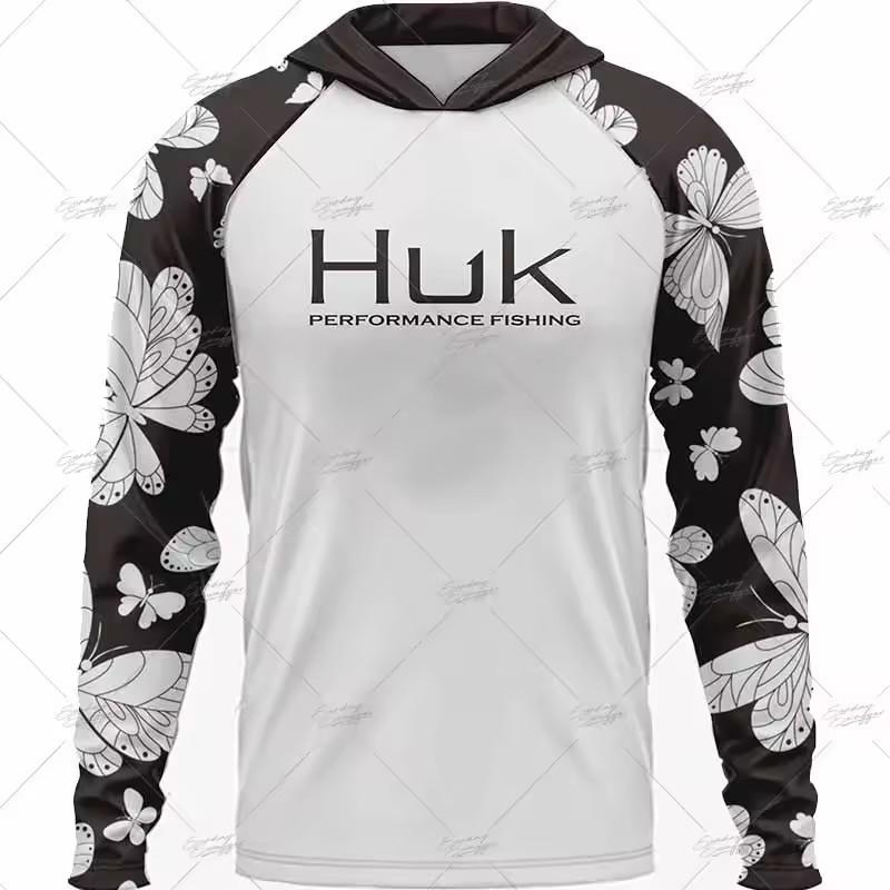 Mens Womens Quick-Dry UV Protection Hooded Fishing Shirt Lightweight Breathable Outdoor Performance Top