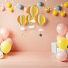 4pcs Colorful Hot Air Balloon Hanging Decoration Hanging 3D Hot Air Balloon with Star and Cloud Nursery Room for Home Baby