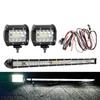 2 in 1 4x4 Off Road LED Light Bar Pods 4inch 21inch Remote Control Cable Group Fog Driving Work Light For Auto ATV Truck Jeep