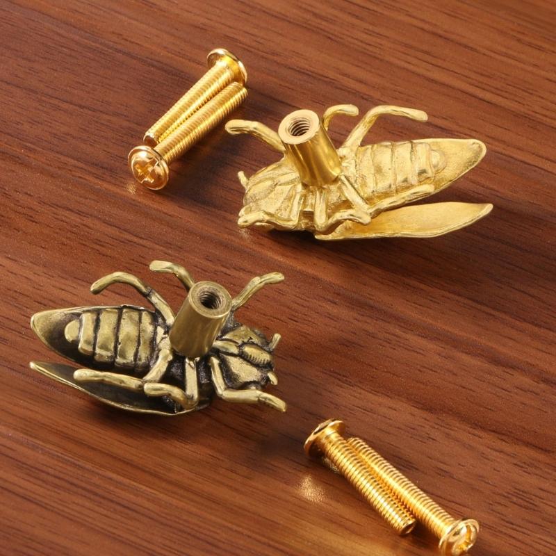 Decorative Insect Drawer Pull Cabinet Pull with Screws for Wardrobes, Cabinets, Bedside Tables and Home Drawers