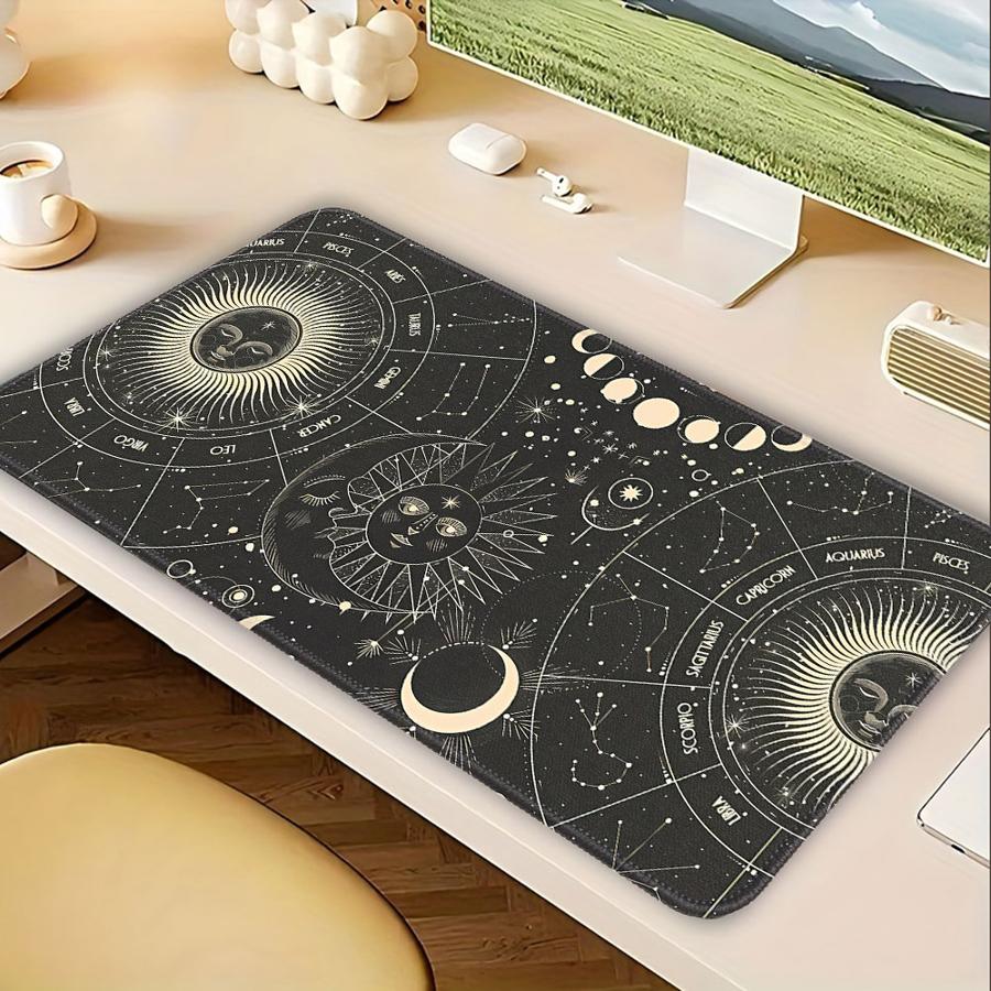 Mysterious Star And Moon Mouse Pad Keyboard Mouse Pad Computer Laptop Pad Game Console Pad Desk Accessories Office Pad Anti Slip