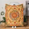 Sun and Moon Totem Digitalprinted Polyester Bedroom Velvet Flannel Cover Blanket Fleece Soft Sofa Cover Blankets for Beds