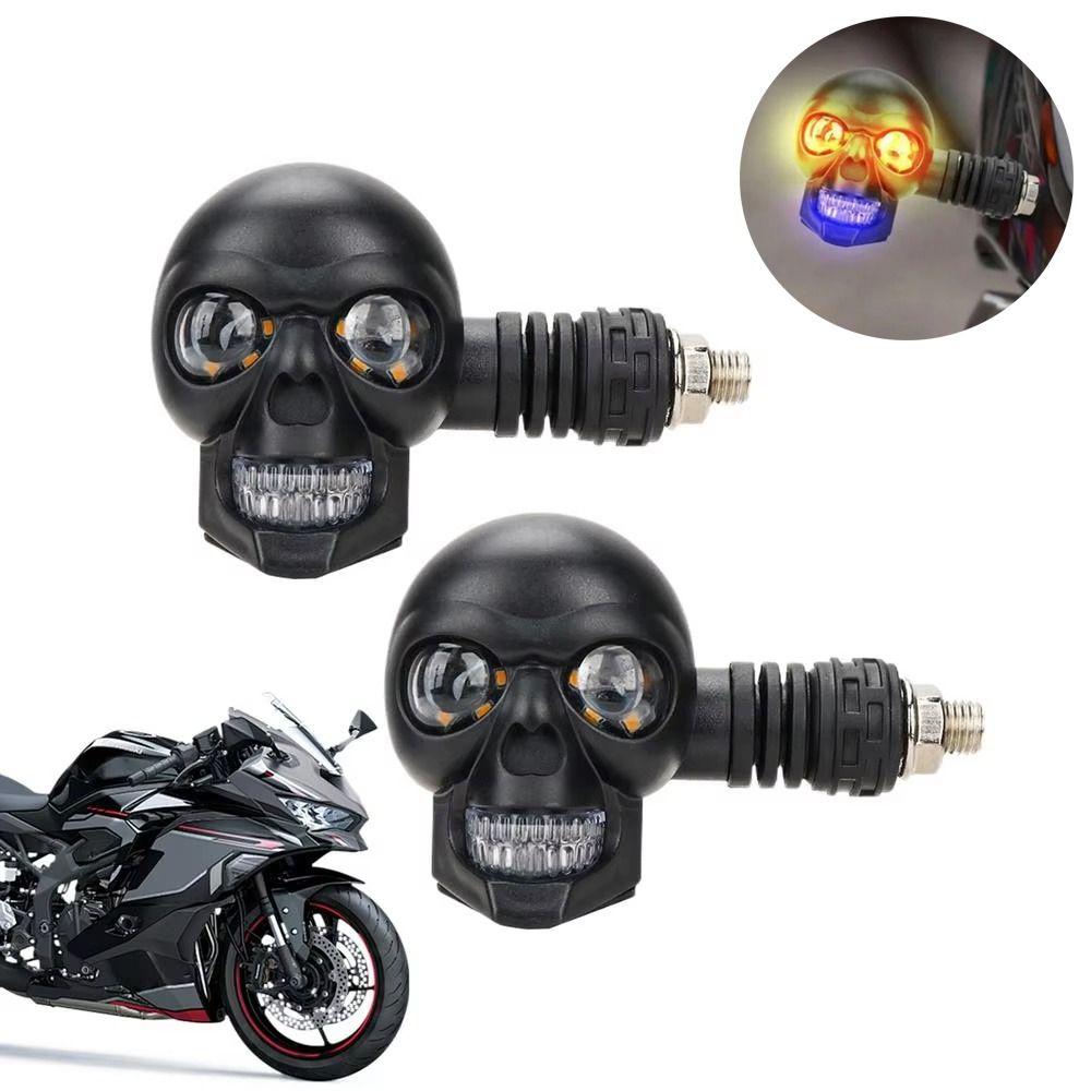 2Pcs Universal Fit Motorcycle Turn Signal Lights Motorcycle Indicator Lamp Replacement Units