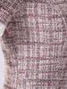Allegra K Women's Tweed Dress, Peter Pan Collar, Puff Sleeves, A-Line, Mini Dress, Pink, Size L