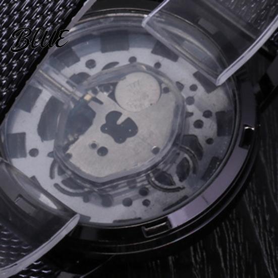 Precise Quartz Watch Men Hollow Round Dial Vintage Casual Formal