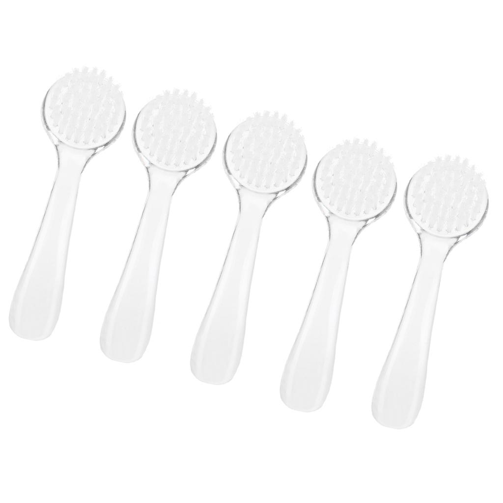 5 szt. Miękka szczoteczka do czyszczenia pyłu z paznokci, szczoteczki do usuwania pudru do zdobienia paznokci, narzędzie do manicure DIY, białe