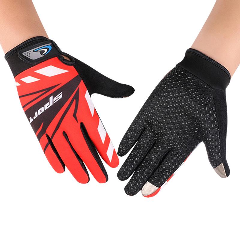 Outdoor Cycling Sun Protection Gloves for Men and Women Sports Full Finger Frisbee Touch Screen Gloves Fitness Breathable Mountaineering Gloves