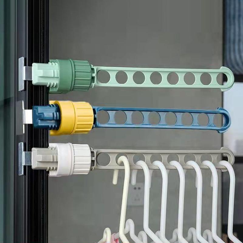 

1шт. Экономящая место вешалка для одежды из нержавеющей стали, вешалка для одежды с 8 отверстиями, вешалка для сушки одежды из АБС-пластика