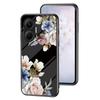 For Xiaomi Poco F7 5G/Redmi Turbo 4 Pro 5G Case Floral Pattern TPU+Tempered Glass Protective Phone Cover