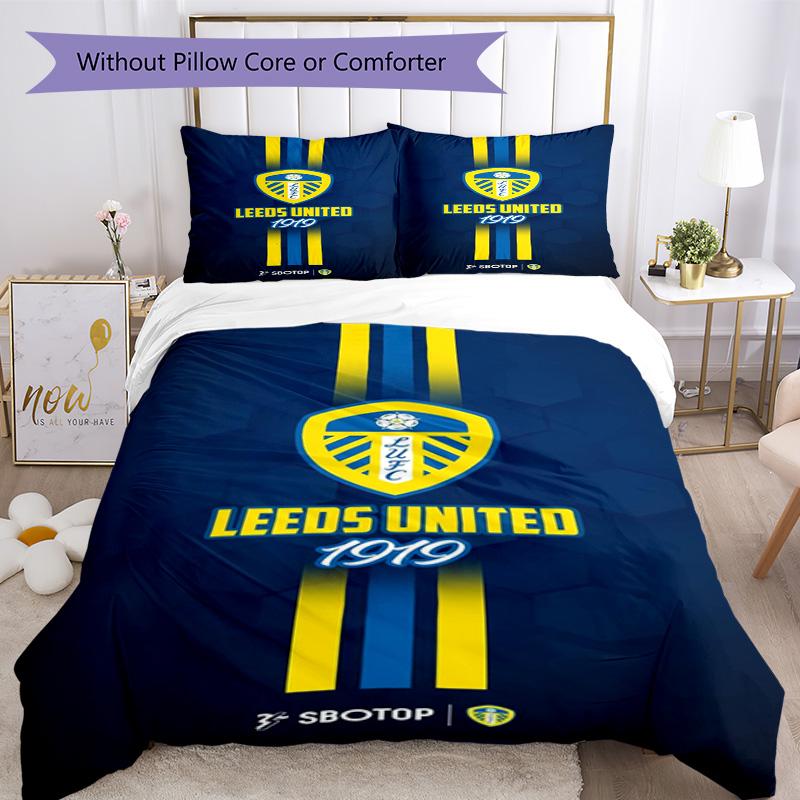 Fc Crest Design Printed Pattern Duvet Cover Set – includes 1 duvet cover and 2 matching pillowcases Bedroom decor Christmas gifts
