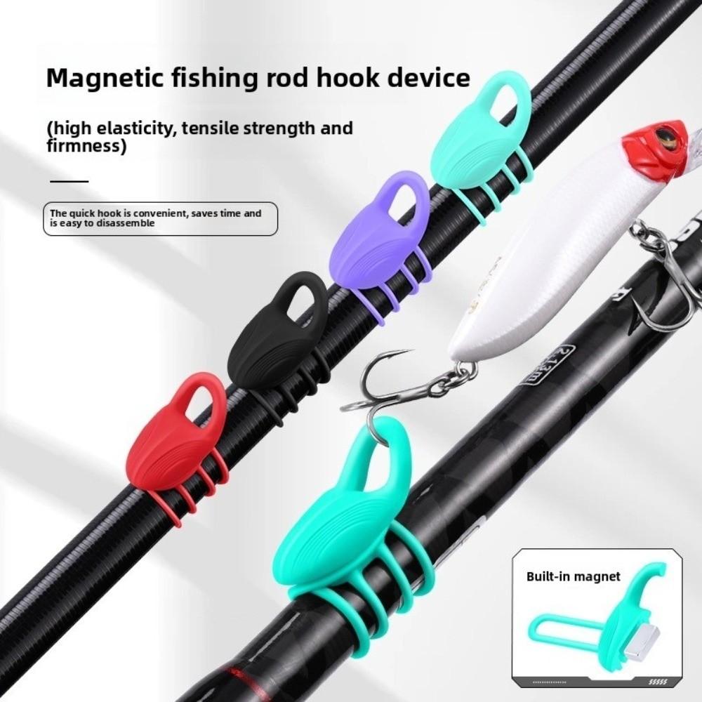 Lightweight High Elastic Silicone Bait Hook Holder Non-slip Lure Holder  Hook Organization