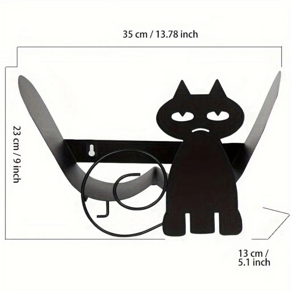Paper Rolls Toilet Paper Holder Wall Decoration Towel Roll Shelf Black Kitchen Paper Shelf  Hotel