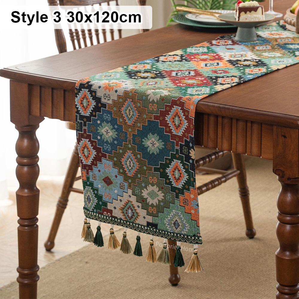 

1 шт. Хлопково-льняная скатерть Деревенский декор Скатерть Летний Дом Свадебная вечеринка Украшение Style 3 30x120cm