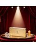 YSL Women's Golden Storage Case with Built-in Mirror, Portable for Easy Touch-ups