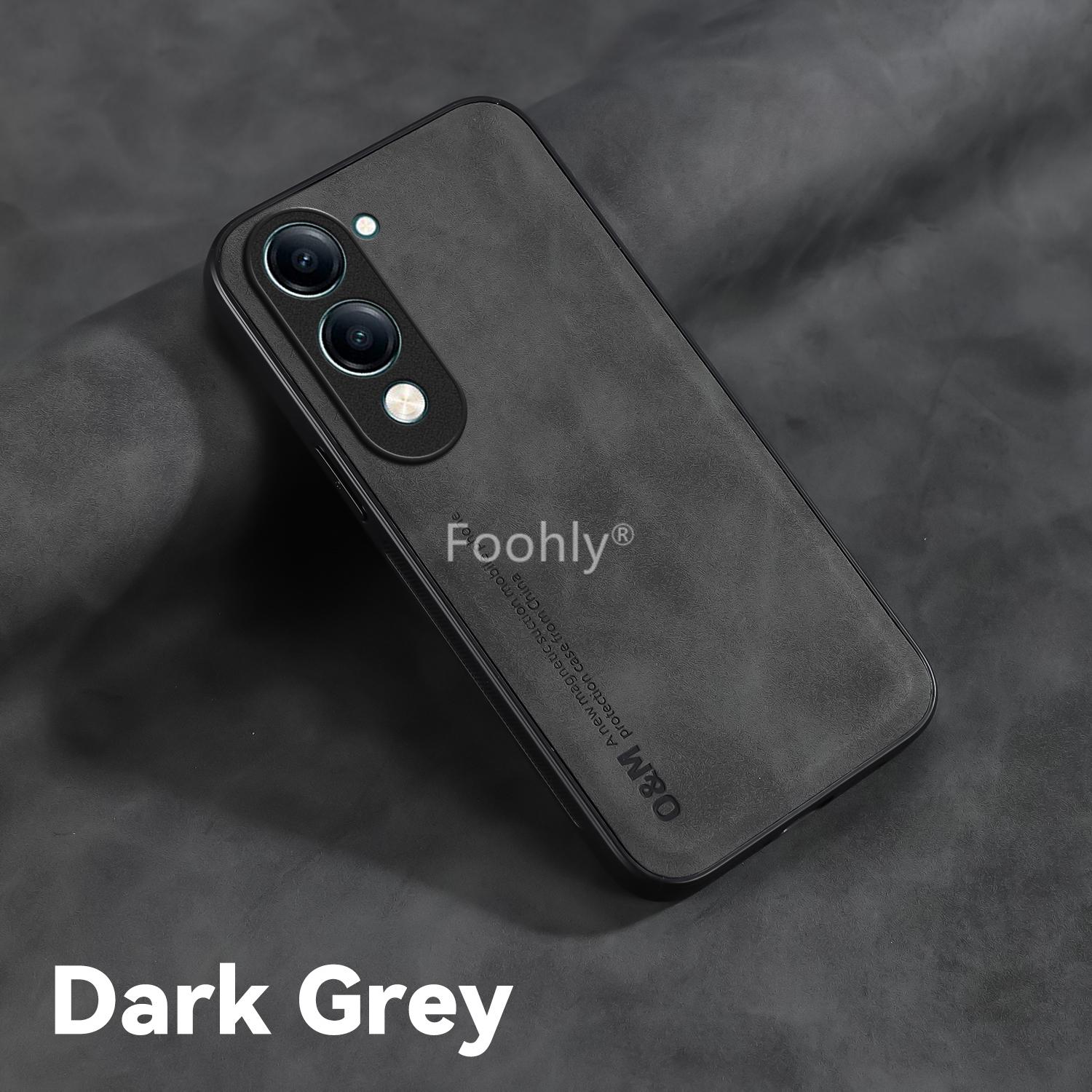 

Магнитный чехол из нубука для Vivo Y04 Y29 4G Y29s 5G Защитная крышка Ударопрочная задняя накладка Coque Capa Fundas vivo Y29s 5G темно серый