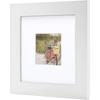 Flat Wide Gallery 8x8 Matted to 4x4 White Picture Frames Set of 2 Durable MDF Tabletop Wall Display Gift Ideal Home Decor