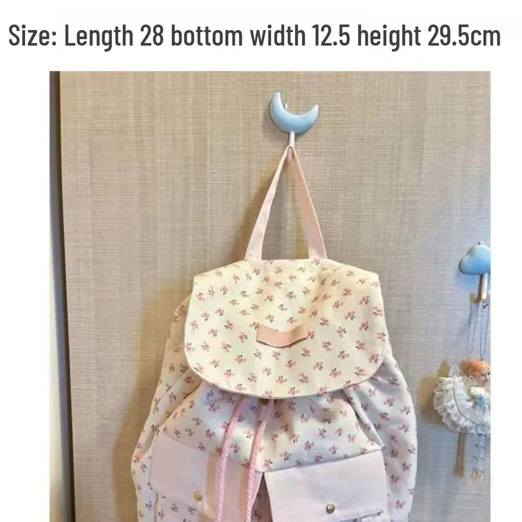 Fräsch blommig ryggsäck: Stor kapacitet, Ny vårankomst, Perfekt för högskolestudenter, Fri frakt