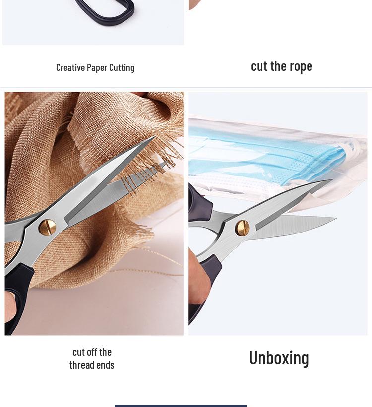 Hochhärte Große Edelstahl-Schere für Küche, Nähen, Papier und Fischschneiden