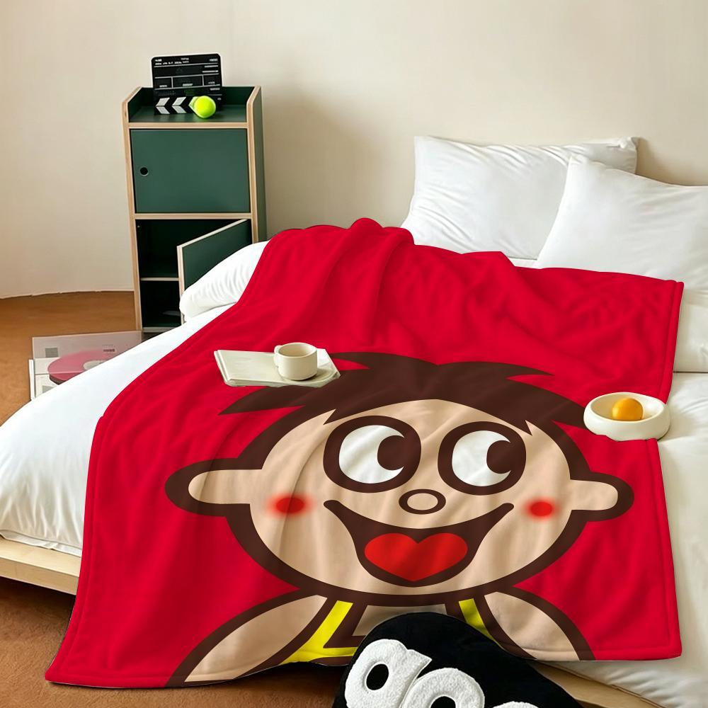 Cartoon H Hot Kid Milk k Throw Soft Warm Flannel Fleece Throw Blanket for Sofa Bed Travel Home