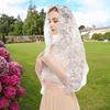 Woman Veil Lace Shawl Wedding Church Lace Trim Scarf Soft Floral Scarf Veil Wedding Headwear Supplies