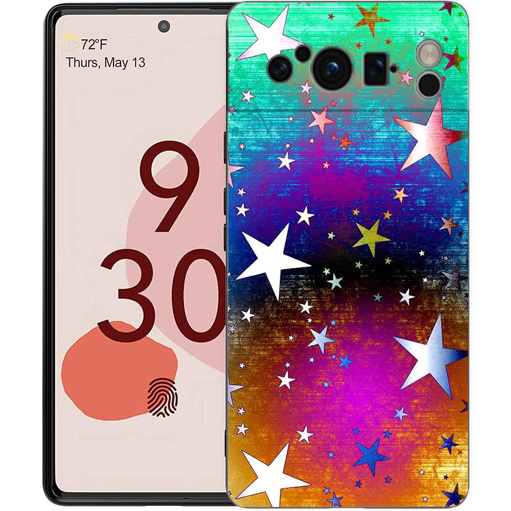 Für Google Pixel 10 Pro Handyhülle Pixel 9 Pro XL TPU Hülle Pixel 8 Pro 9A 8A 7A 7 6A 6 Pro Weiche Hülle Bunte Sterne