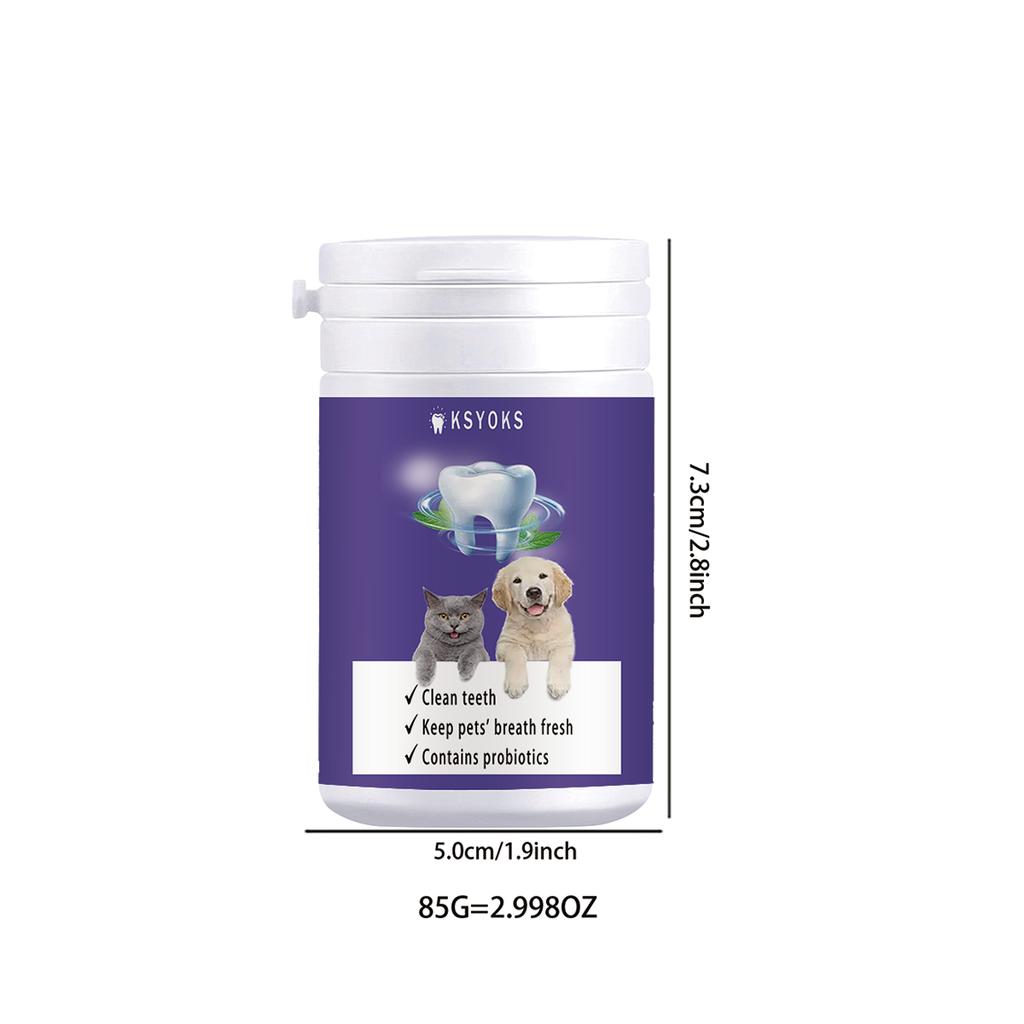 Fresh pet mouth in the morning, forming a gentle protective layer