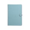 Round Buckle A5 Notebook - Business Meeting Diary with Creative Fabric PU Leather Cover