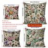 2D Vintage Embroidered Style Floral Throw Pillow Covers Pattern Cushion Cover Suitable For Sofa Bedroom Car Pillow Cover
