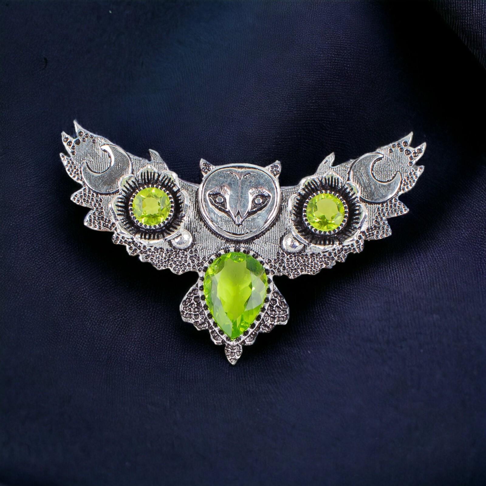 

925 Sterling Silver Natural Multi Gemstone Stylish Jewelry Pendant1.27 For Gift CP-8