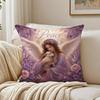 Angel Wing Divine Guardian Cushion Cover Double-Sided Plush Sofa Cushion Covers Organic Breathable Invisible Zipper